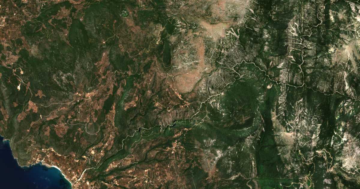 Carte satellite de Tséria