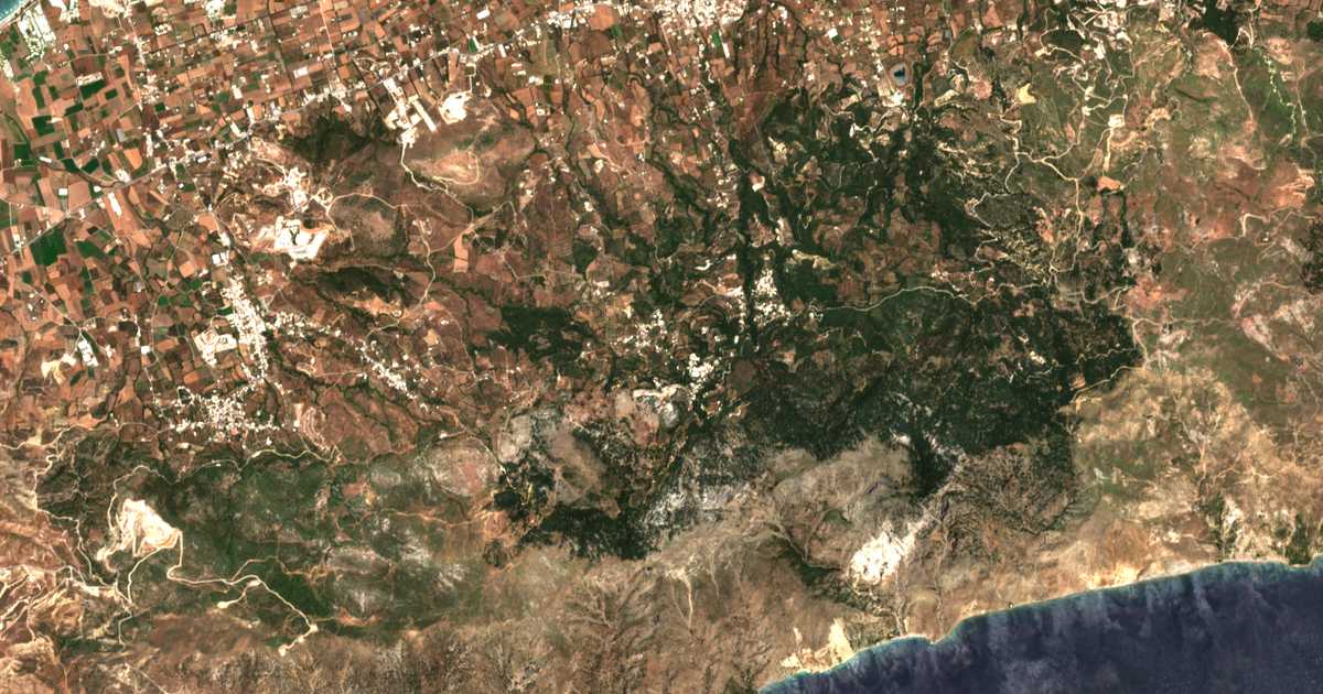 Carte satellite de Lagoúdi-Ziá