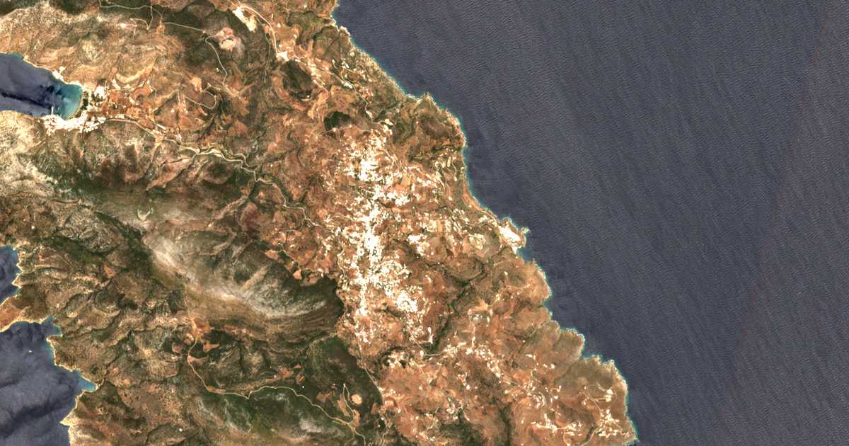 Carte satellite de Káto Petálion