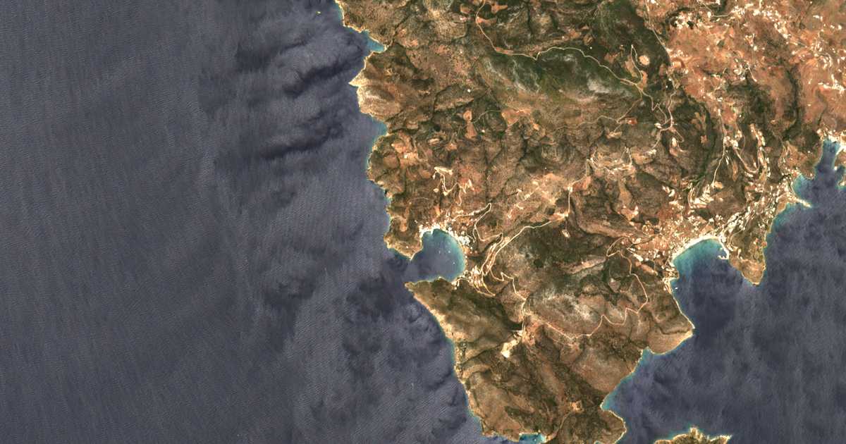 Carte satellite de Vathy (Sifnos)