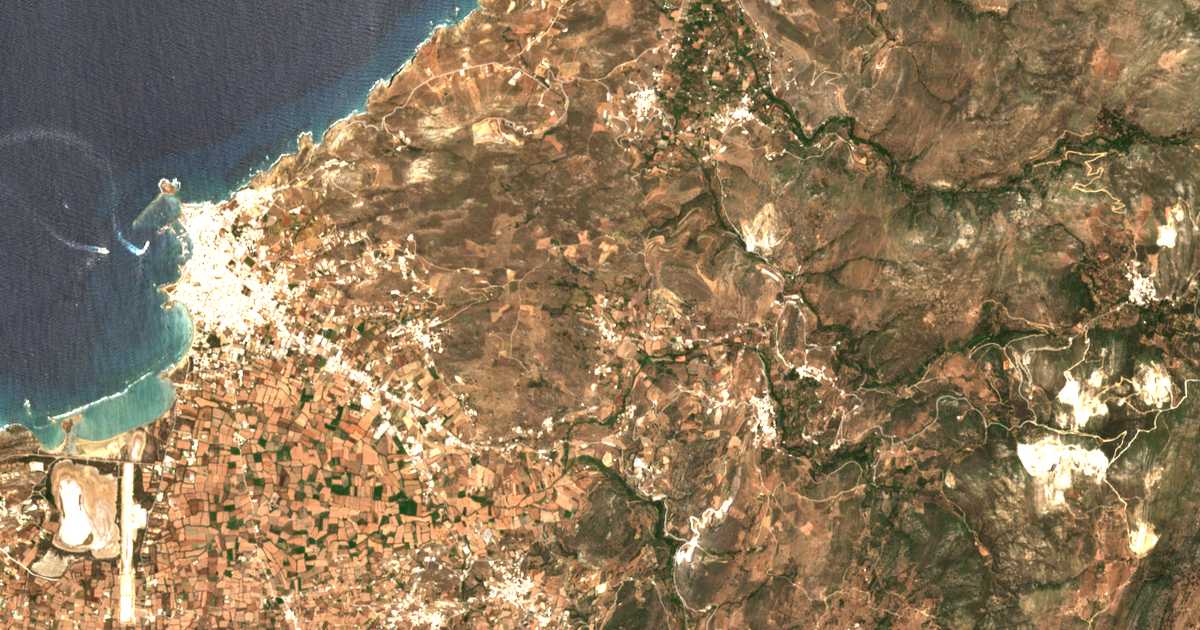 Carte satellite de Ágios Thalélaios