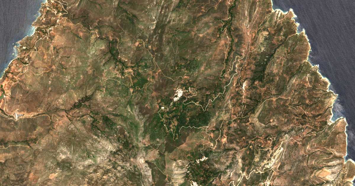 Carte satellite de Koronída