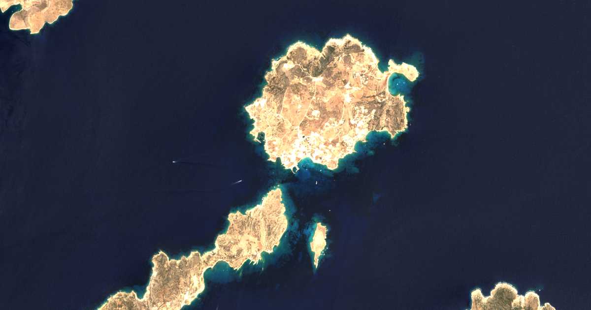 Carte satellite de Koufonísion