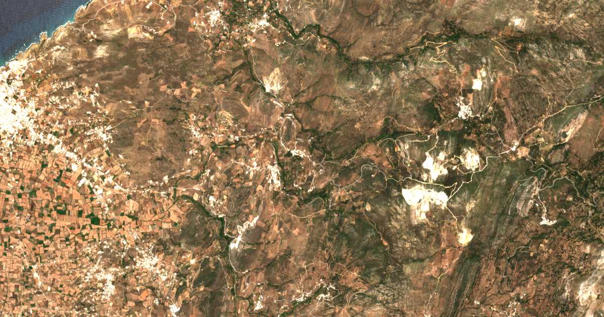 Carte satellite de Kourounochóri