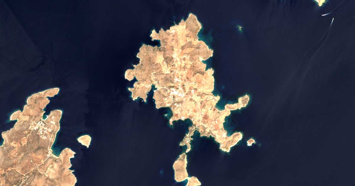 Carte satellite de Schinoússa