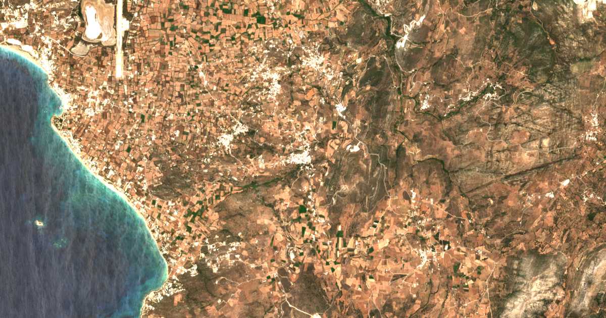 Carte satellite de Vívlos