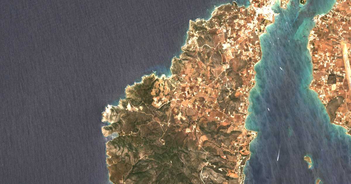 Carte satellite de Kámpos