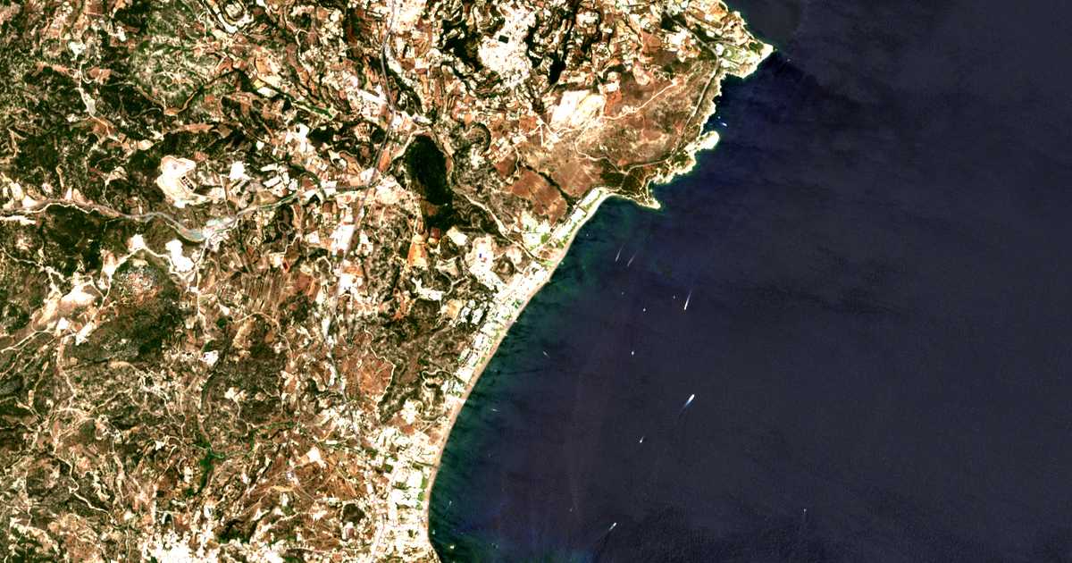 Carte satellite de Ammoúdes
