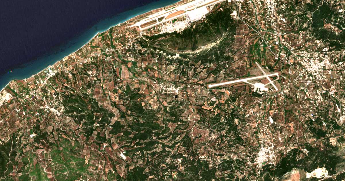 Carte satellite de Damatría