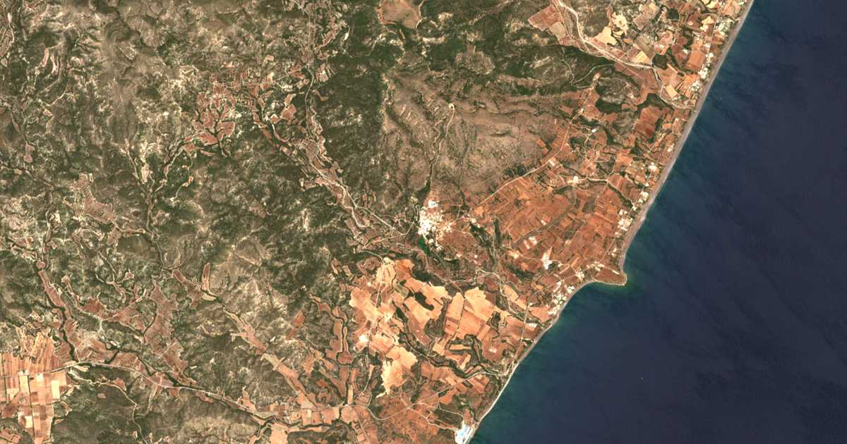 Carte satellite de Lachaniá