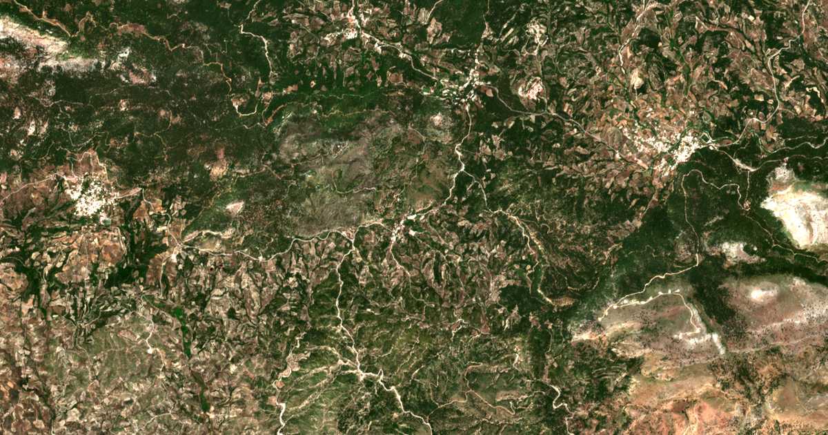 Carte satellite de Platánia
