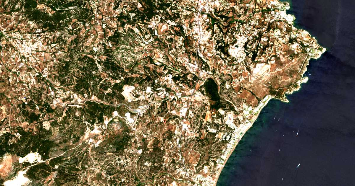 Carte satellite de Vrysiá
