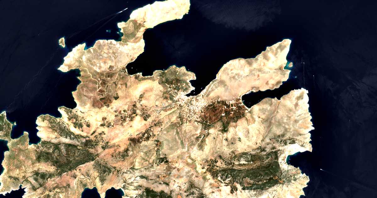 Carte satellite de Sými