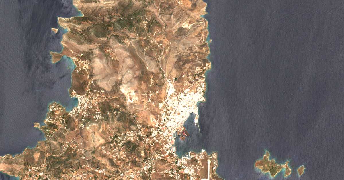 Carte satellite de Áno Sýros