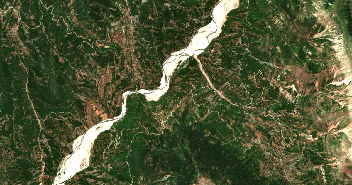 Carte satellite de Déndros