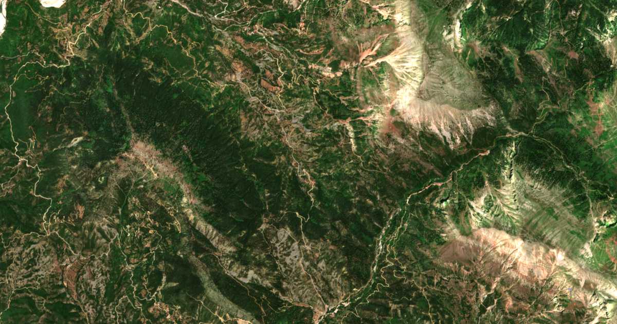 Carte satellite de Rógkia