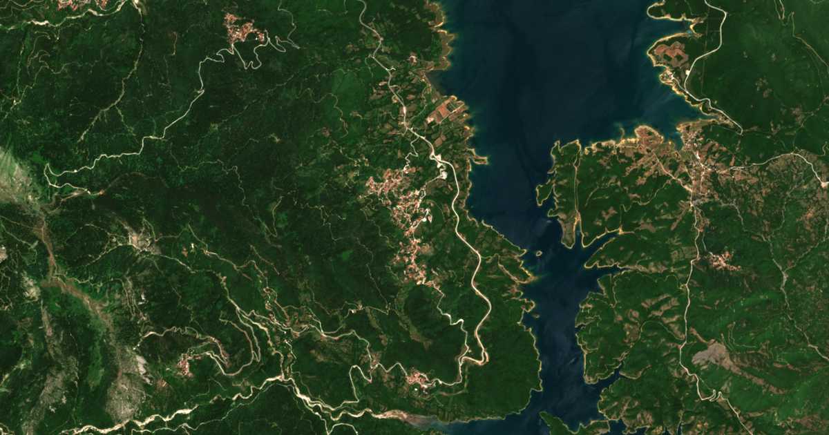 Carte satellite de Neochórion