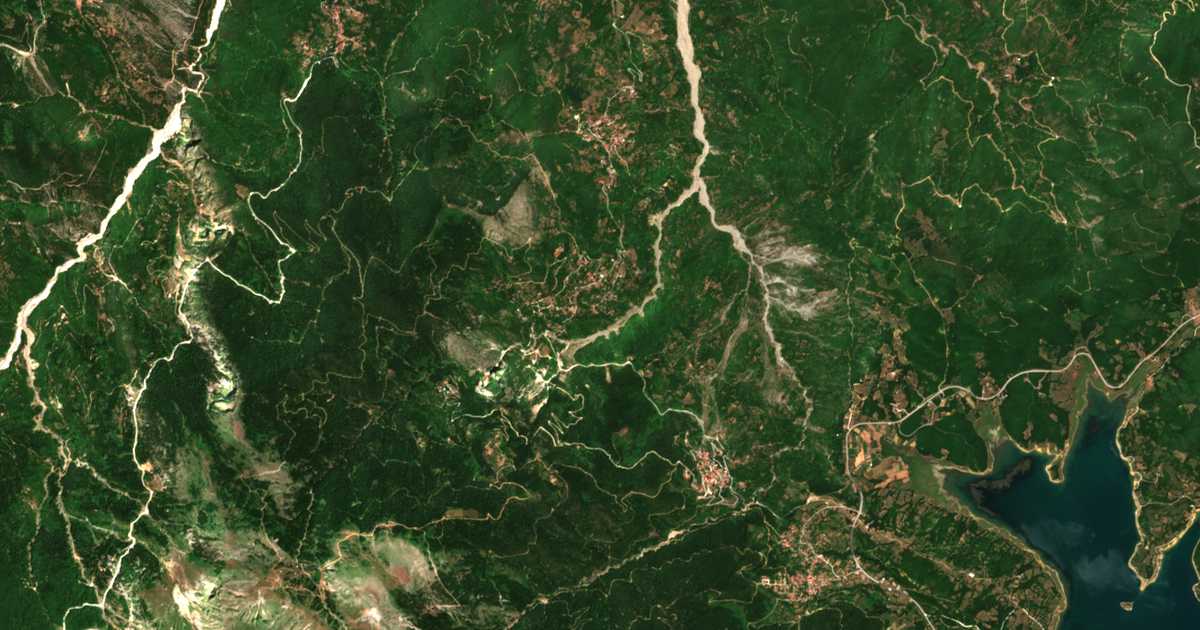 Carte satellite de Anthochórion