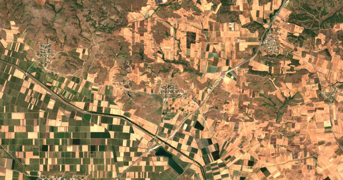Carte satellite de Sykiés