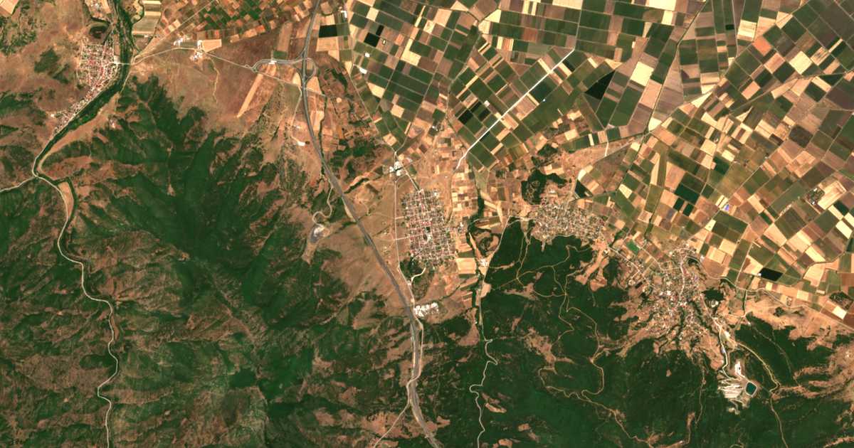 Carte satellite de Anávra