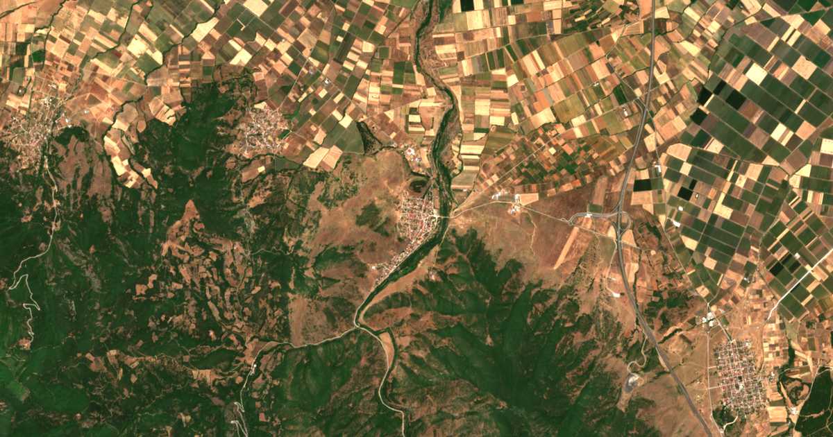 Carte satellite de Kédros