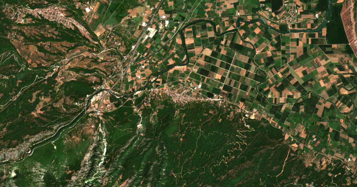 Carte satellite de Omólio
