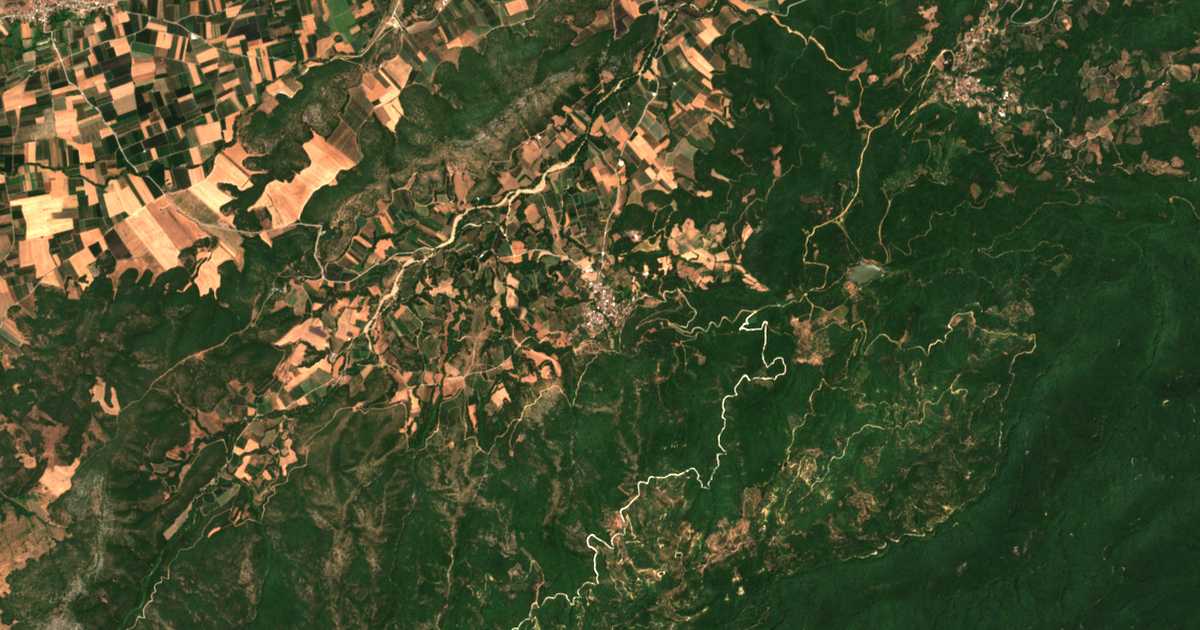 Carte satellite de Potamiá