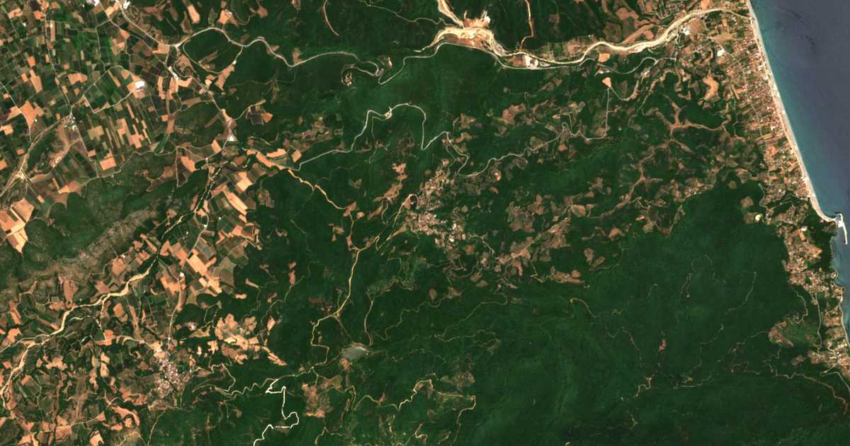 Carte satellite de Skíti