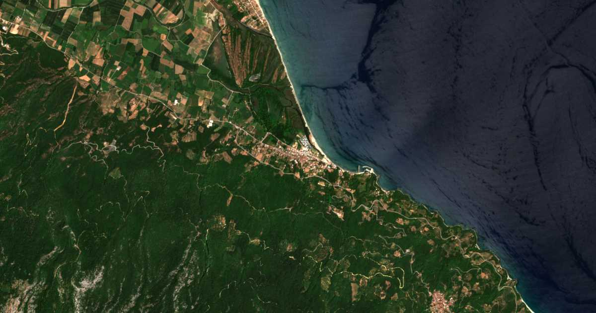 Carte satellite de Stómio