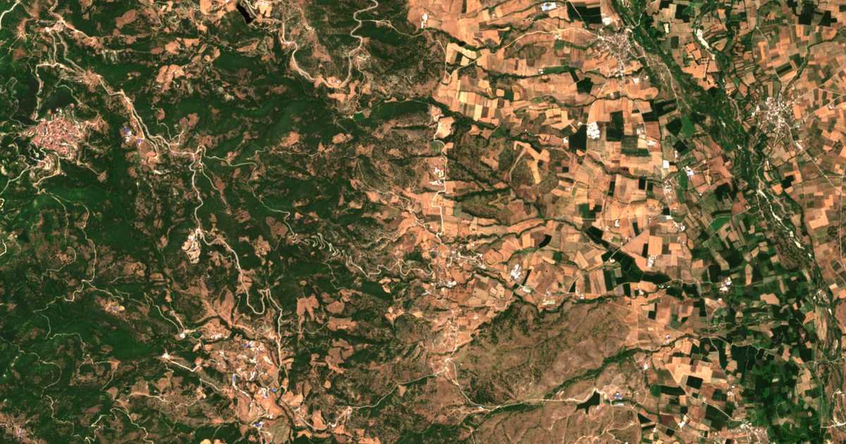 Carte satellite de Ampélia