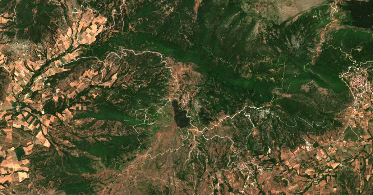 Carte satellite de Kryóvrysi