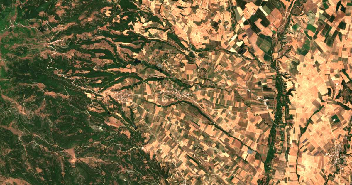 Carte satellite de Miléa