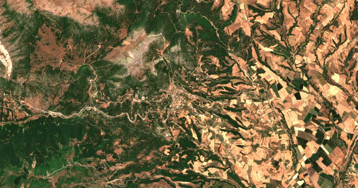 Carte satellite de Sarantáporo