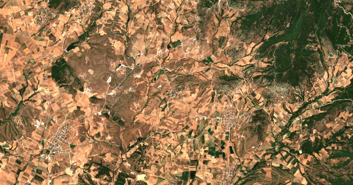 Carte satellite de Skopiá