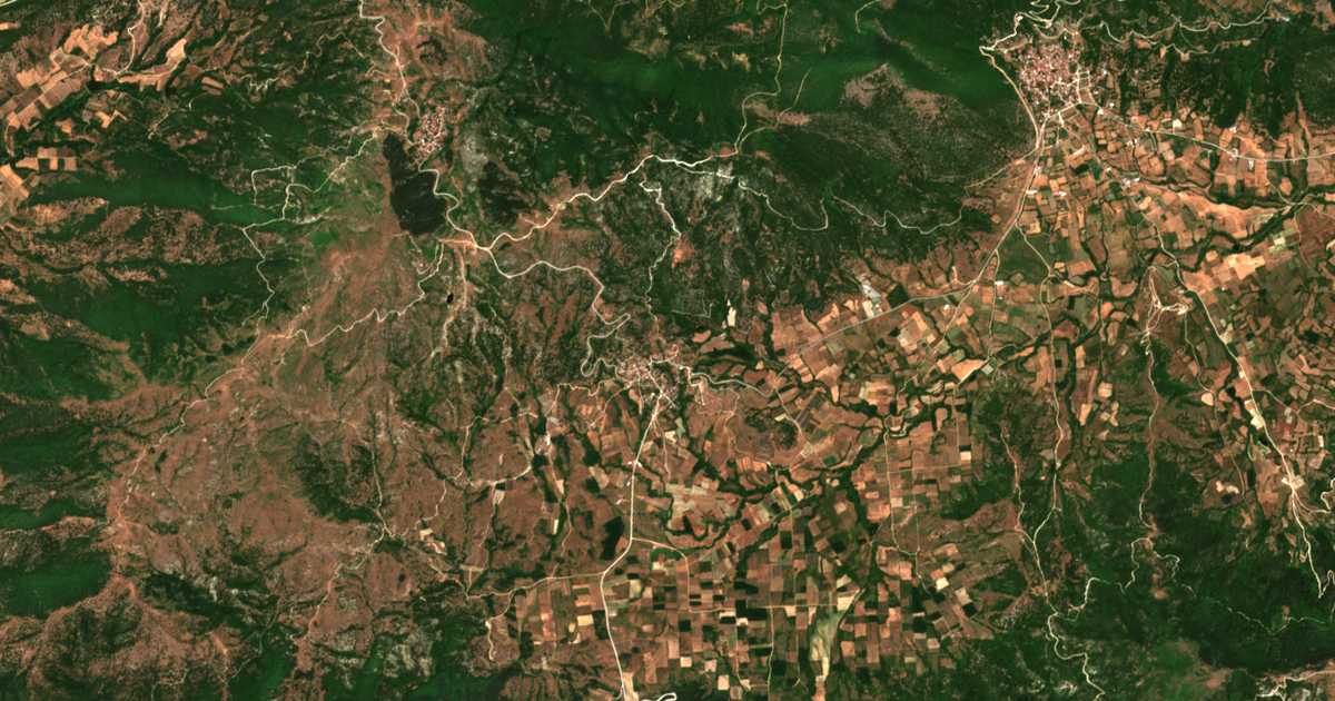 Carte satellite de Sykaminéa