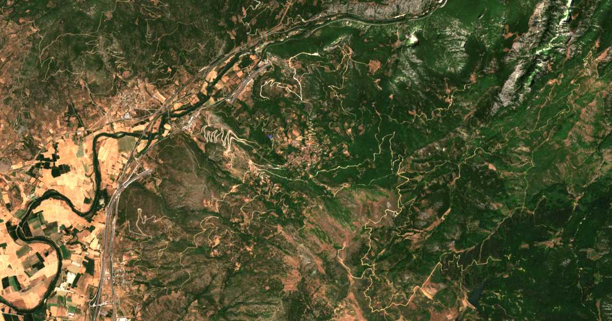 Carte satellite de Ambelákia