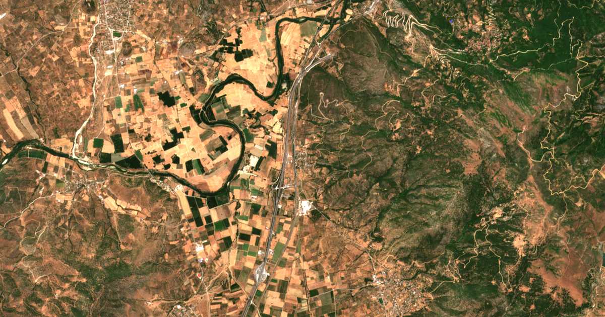 Carte satellite de Evangelismós
