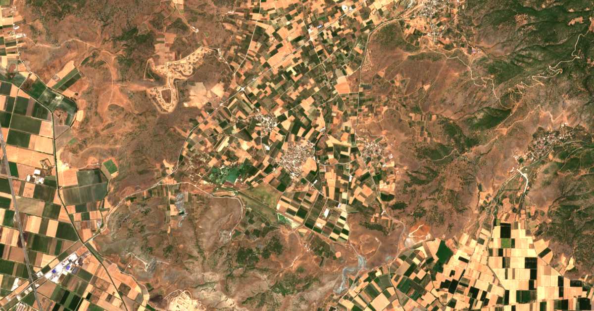 Carte satellite de Kalochórion