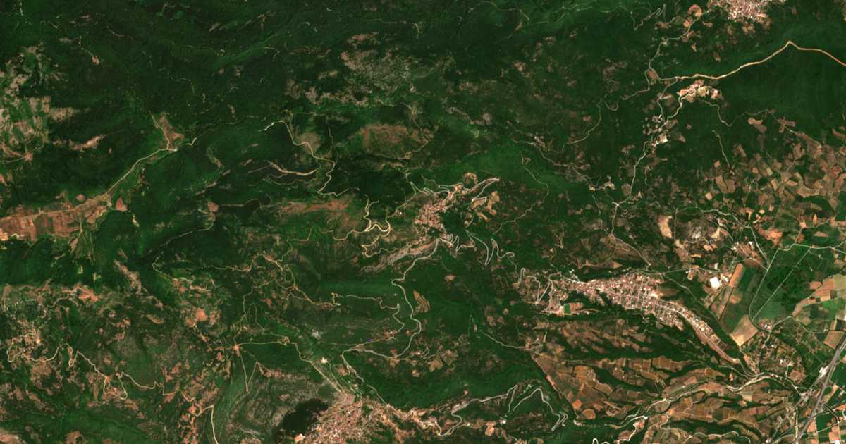 Carte satellite de Kranéa