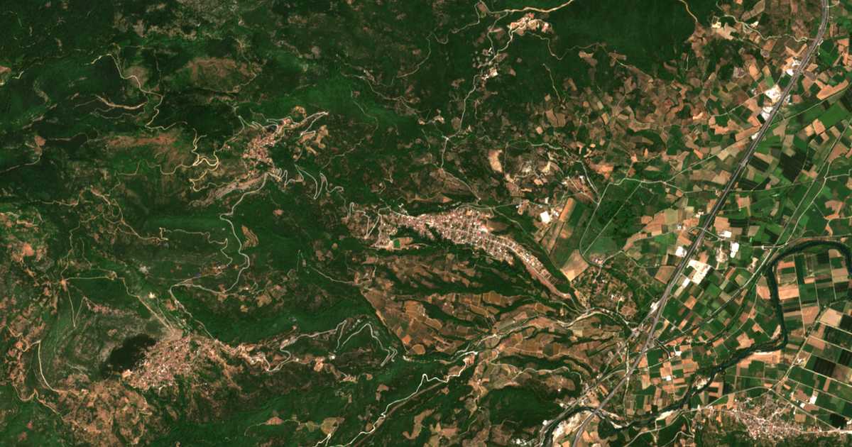 Carte satellite de Pyrgetós