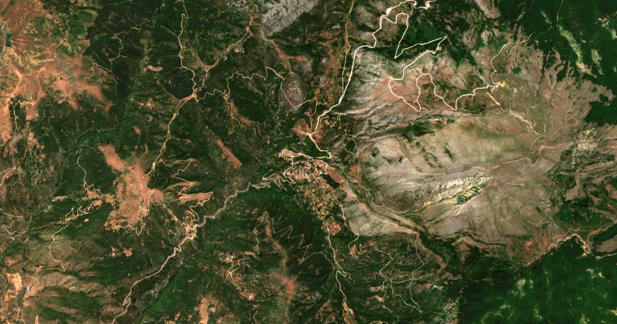 Carte satellite de Spiliá