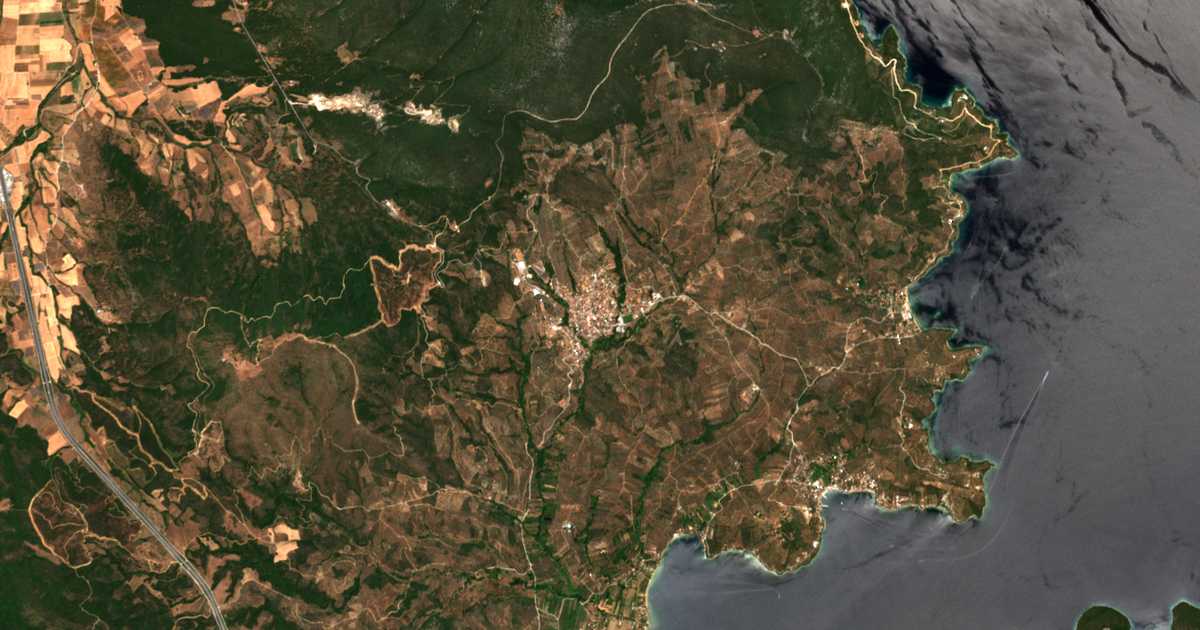 Carte satellite de Pteleós