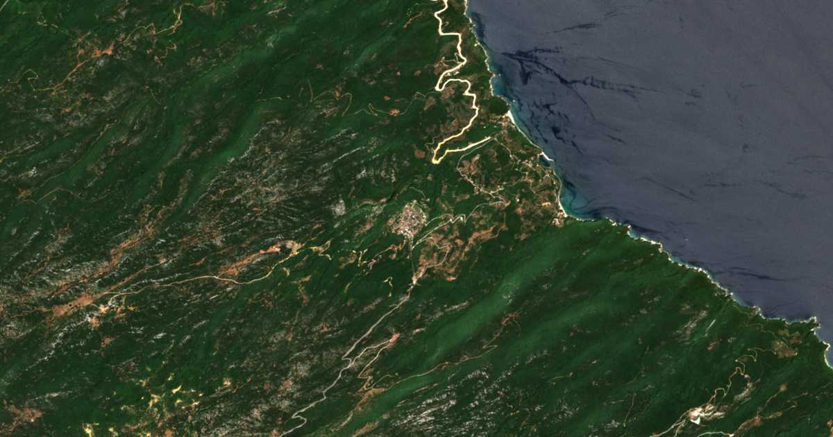 Carte satellite de Keramídi
