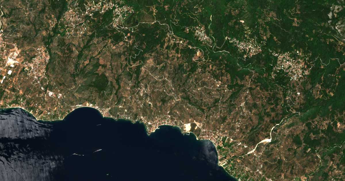 Carte satellite de Áno Gatzéa