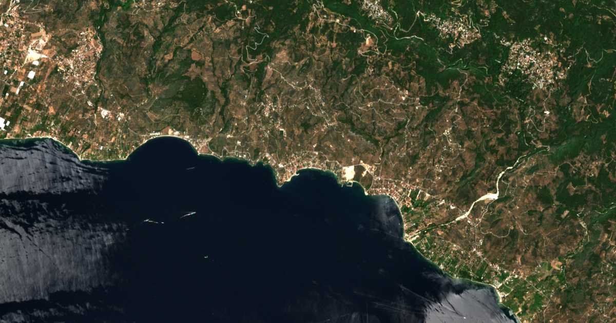 Carte satellite de Káto Gatzéa
