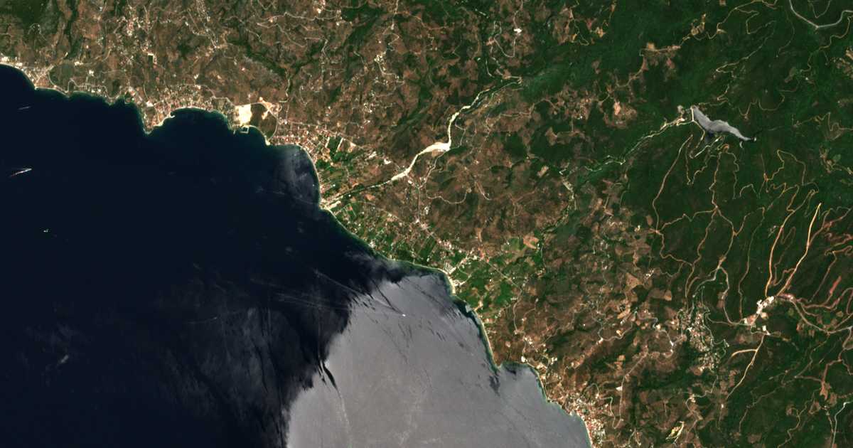 Carte satellite de Korópi