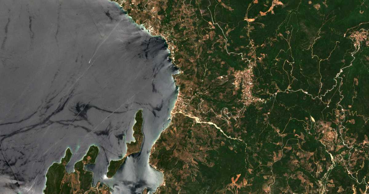 Carte satellite de Milína