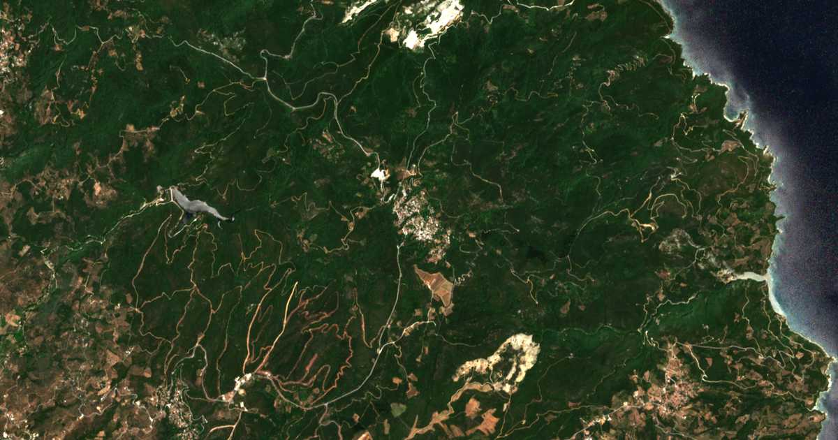 Carte satellite de Neochóri