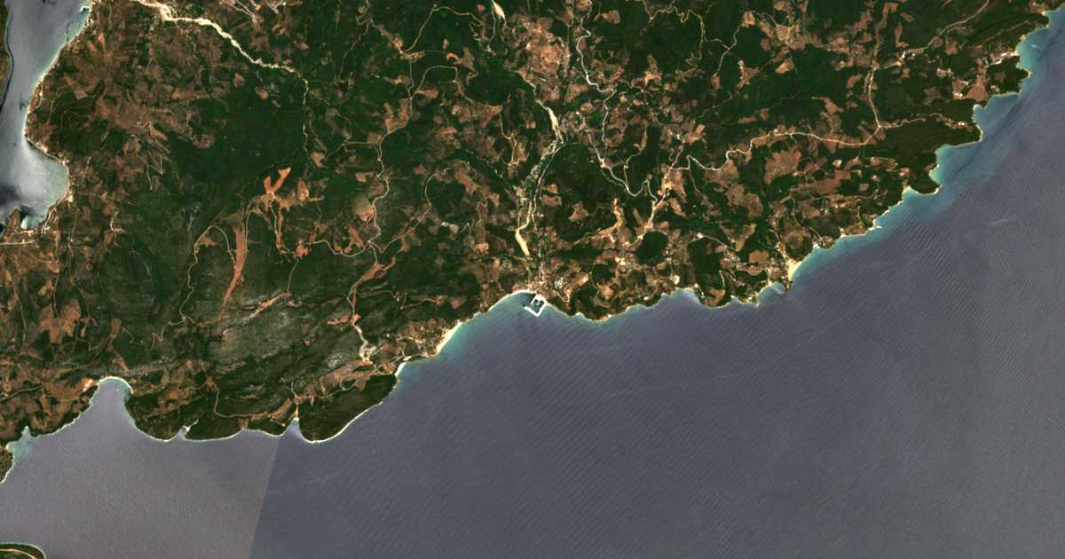 Carte satellite de Plataniás