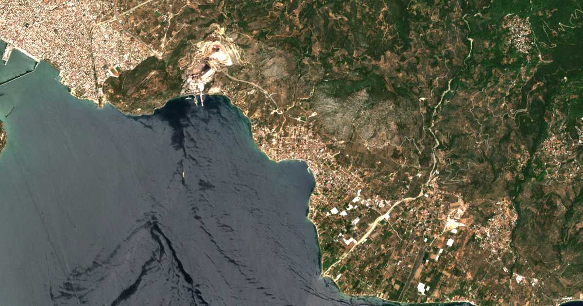 Carte satellite de Agría